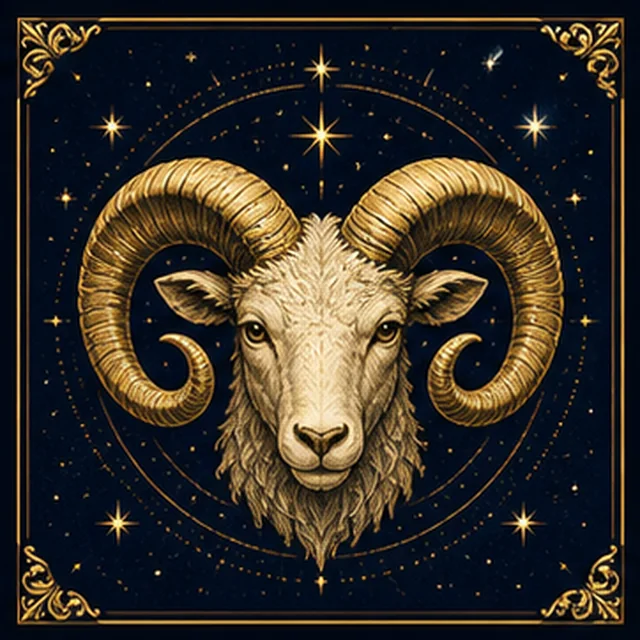 Aries zodiac sign illustration