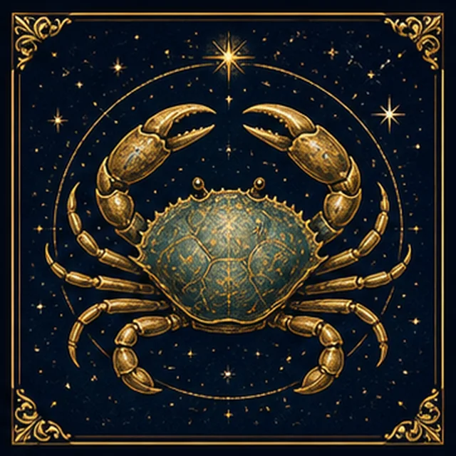 Cancer zodiac sign illustration