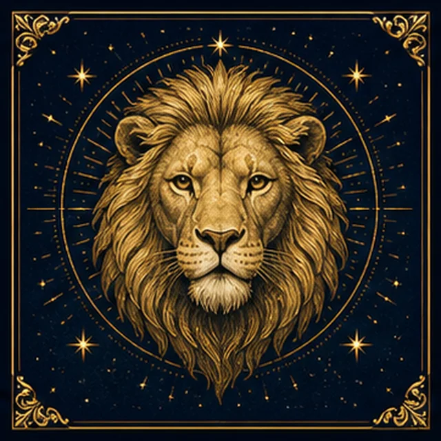 Leo zodiac sign illustration