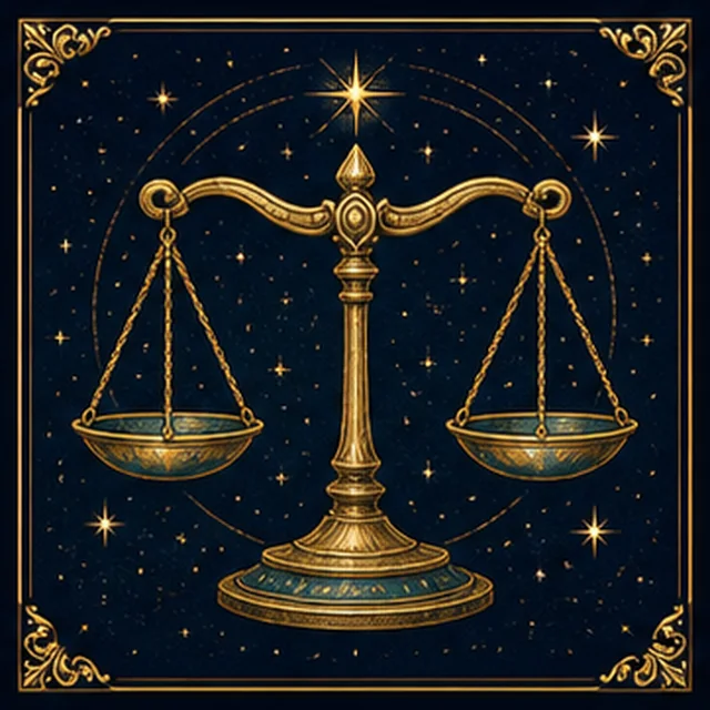 Libra zodiac sign illustration