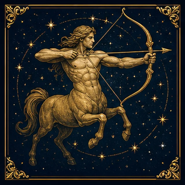 Sagittarius zodiac sign illustration