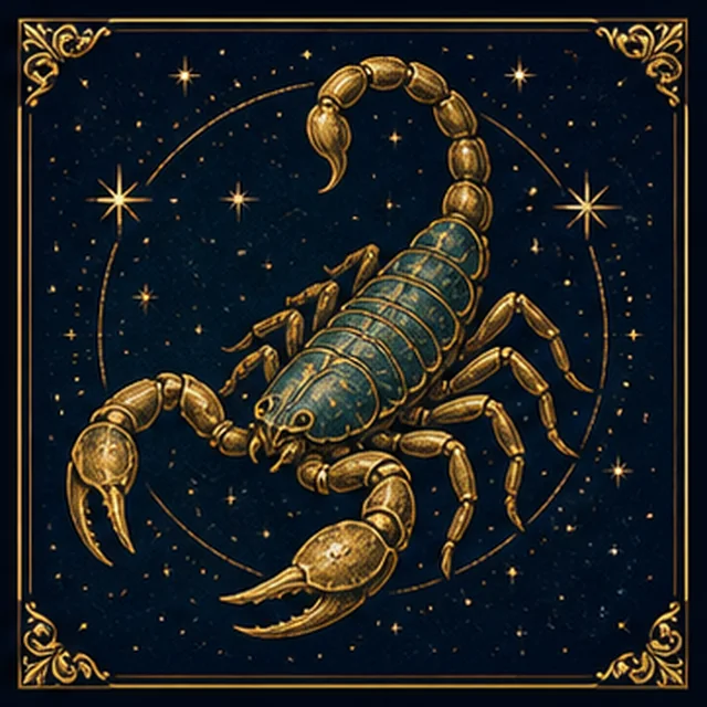 Scorpio zodiac sign illustration